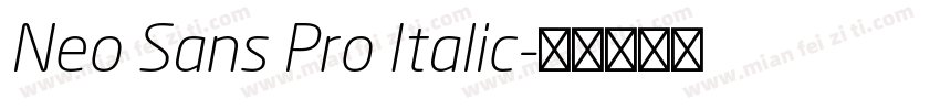 Neo Sans Pro Italic字体转换